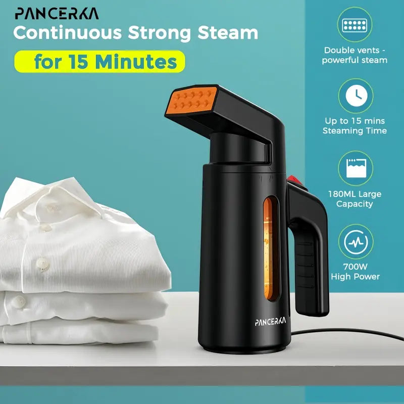 Portable Lightweight Garment Steamer, 1 Piece 180ML Large Capacity Handheld Clothes Steamer for Home, Office and Travel Use