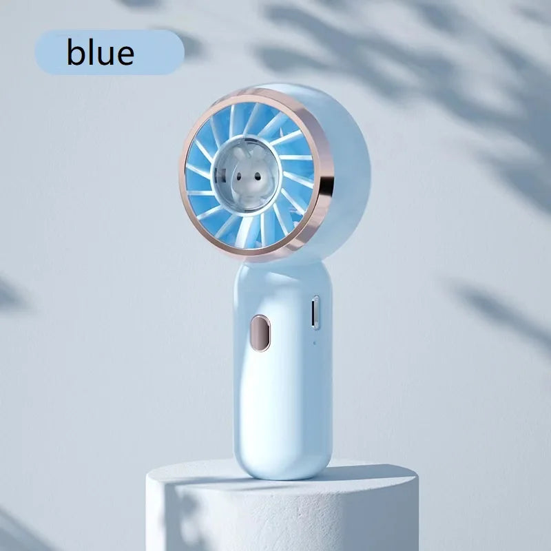 Mini Portable Fan 3 Pack Cute Handheld Fan Battery Operated Lightweight Small Personal Fan with 3 Speeds and USB Rechargeable