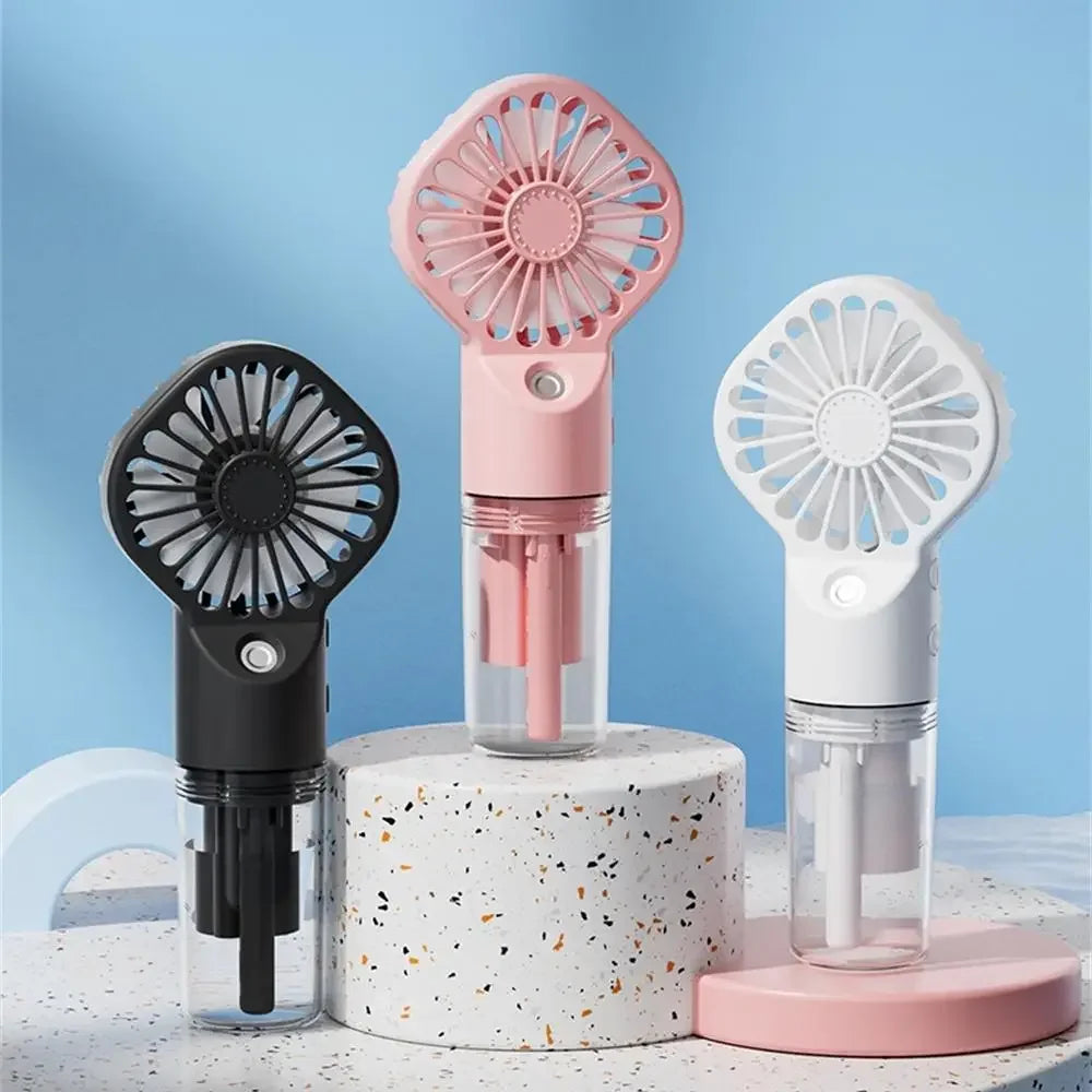 Strong Power Spray Humidification Small Fan Humidification Usb Charging Portable Fan Icy and Refreshing Fan Water Supplement