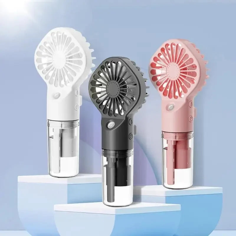 Strong Power Spray Humidification Small Fan Humidification Usb Charging Portable Fan Icy and Refreshing Fan Water Supplement